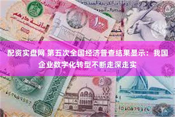 配资实盘网 第五次全国经济普查结果显示：我国企业数字化转型不断走深走实