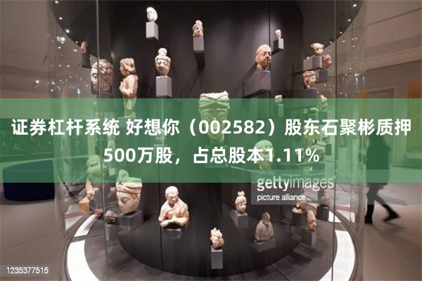 证券杠杆系统 好想你（002582）股东石聚彬质押500万股，占总股本1.11%