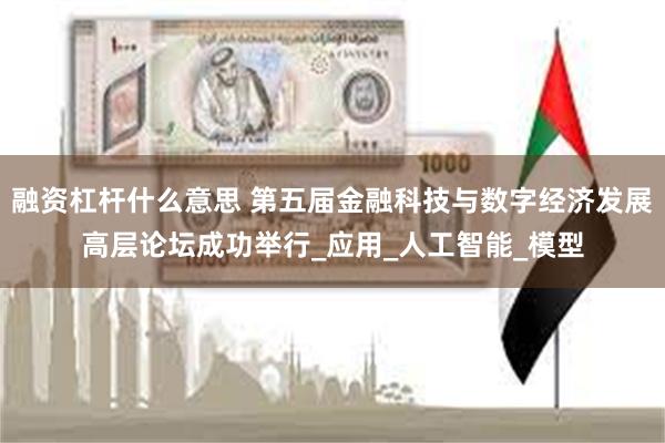 融资杠杆什么意思 第五届金融科技与数字经济发展高层论坛成功举行_应用_人工智能_模型